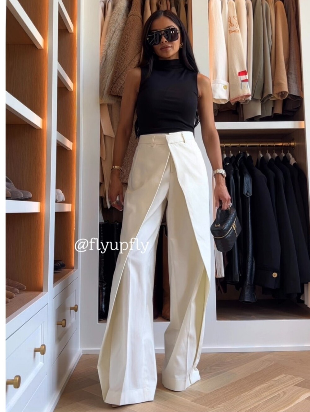 ZARA PLEATED WIDE PANTS Size M